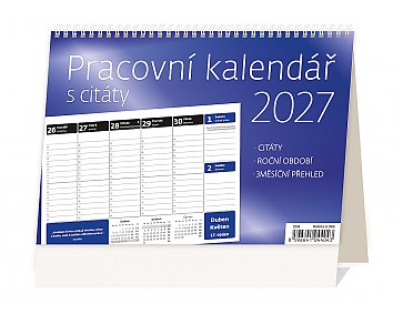 Stolní kalendář 2027 Helma - Pracovní kalendář s citáty