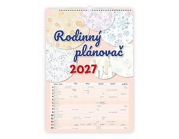 Nástěnný kalendář 2027 Helma - Rodinný plánovač