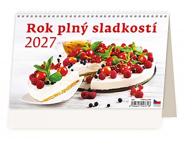 Stolní kalendář 2027 Helma - Rok plný sladkostí