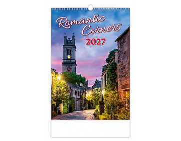 Nástěnný kalendář 2027 Helma - Romantic Corners