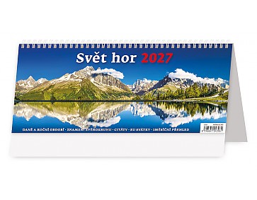 Stolní kalendář 2027 Helma - Plánovací kalendář Svět hor