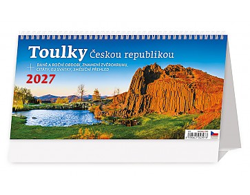 Stolní kalendář 2027 Helma - Plánovací kalendář Toulky Českou republikou