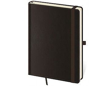 Tečkovaný zápisník Double Black L (čtverečkovaný)
