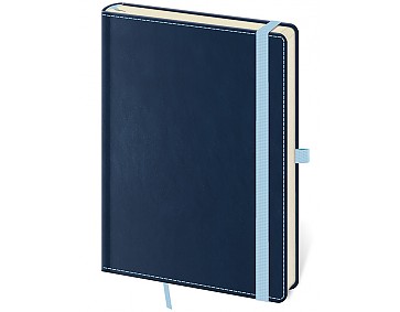 Linkovaný zápisník Double Blue L