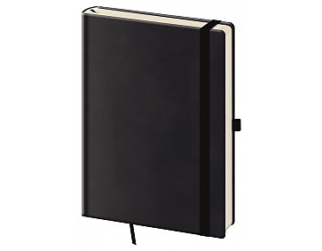 Tečkovaný zápisník Print Plus L Black (čtverečkovaný)