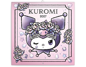 Nástěnný kalendář 2027 NOTIQUE - Kuromi, 30 x 30 cm 