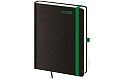 Denní diář A5 Black Green s poutkem
