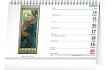 Stolní kalendář 2027 NOTIQUE - Alfons Mucha, 23,1 x 14,5 cm