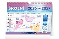 Stolní kalendář 2027 NOTIQUE - Školní plánovací kalendář s háčkem (září 2026 - srpen 2027) , 30 x 21 cm