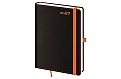 Denní diář 2027 Helma A5 Black Orange s poutkem