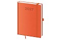 Denní diář 2027 Helma B6 Print Pop oranžový