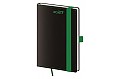 Kapesní diář 2027 Helma A6 Black Green s poutkem