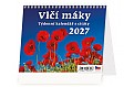Stolní kalendář 2027 Helma - Plánovací kalendář Vlčí máky