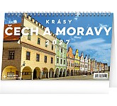 Stolní kalendář 2027 NOTIQUE - Krásy Čech a Moravy, 23,1 x 14,5 cm