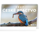 Stolní kalendář 2027 NOTIQUE - České ptactvo, 23,1 x 14,5 cm