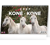 Stolní kalendář 2027 NOTIQUE - Koně - Kone Christiane Slawik, 23,1 x 14,5 cm