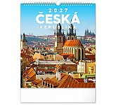 Nástěnný kalendář 2027 NOTIQUE - Česká republika, 30 x 34 cm