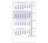 Nástěnný kalendář 2027 Helma - Čtyřměsíční kalendář modrý s poznámkami