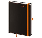 Denní diář 2027 Helma A5 Black Orange s poutkem
