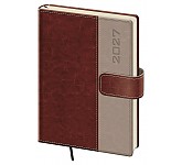 Denní diář 2027 Helma A5 Classic s magnetem hnědý