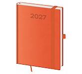 Denní diář 2027 Helma B6 Print Pop oranžový