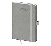 Kapesní diář 2027 Helma A6 Print Pop šedý