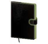 Kapesní diář A6 Flip černo/zelený