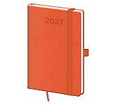 Kapesní diář 2027 Helma A6 Print Pop oranžový