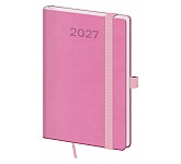 Kapesní diář 2027 Helma A6 Print Pop růžový