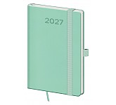 Kapesní diář 2027 Helma A6 Print Pop světle zelený