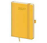 Kapesní diář 2027 Helma A6 Print Pop žlutý