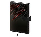 Kapesní diář 2027 Helma A6 Tone s magnetem červený