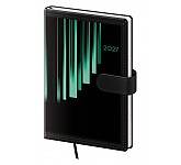 Kapesní diář 2027 Helma A6 Tone s magnetem zelený