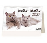 Stolní kalendář 2027 Helma - Kočky / Mačky