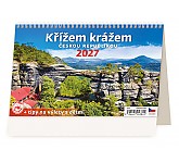 Stolní kalendář 2027 Helma - Křížem krážem Českou republikou