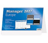 Stolní kalendář 2027 Helma - Plánovací kalendář Manager Europe