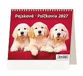 Stolní kalendář 2027 Helma Minimax - Pejskové Psíčkovia