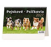 Stolní kalendář 2027 Helma - Pejskové / Psíčkovia