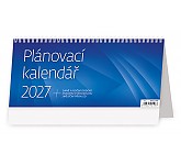 Stolní kalendář 2027 Helma - Plánovací kalendář MODRÝ