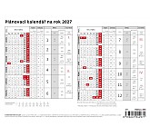 Stolní kalendář 2027 Helma - Plánovací karta