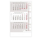 Nástěnný kalendář 2027 Helma - Tříměsíční kalendář šedý s poznámkami