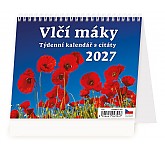 Stolní kalendář 2027 Helma - Plánovací kalendář Vlčí máky