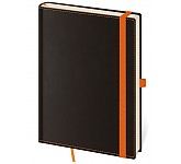 Linkovaný zápisník Black Orange L