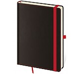 Tečkovaný zápisník Black Red L (čtverečkovaný)