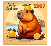 Nástěnný kalendář 2027 NOTIQUE - Rozverné kapybary, 30 x 30 cm