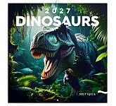 Nástěnný kalendář 2027 NOTIQUE - Dinosauři, 30 x 30 cm