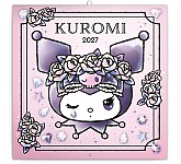 Nástěnný kalendář 2027 NOTIQUE - Kuromi, 30 x 30 cm 